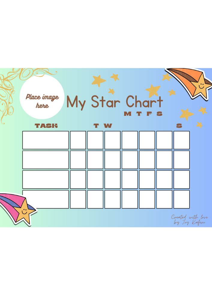 JK Start Reward Chart clickable